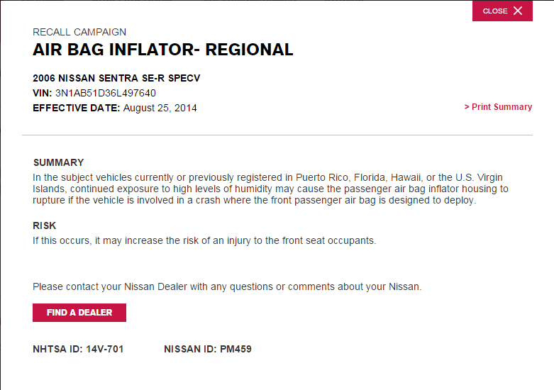 Nissan_Sentra_Air_Bag_Recall